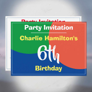 6th Birthday Invitation
