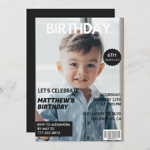 6th birthday invitations for him Magazine Cover