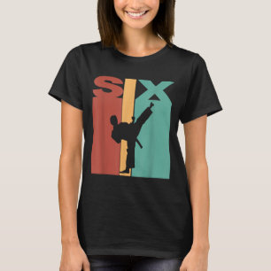 6th Birthday Karate Taekwondo Theme 6 Year Old T-Shirt