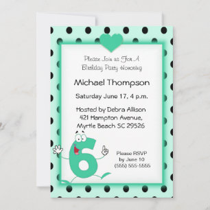 6th Birthday Party Invitations