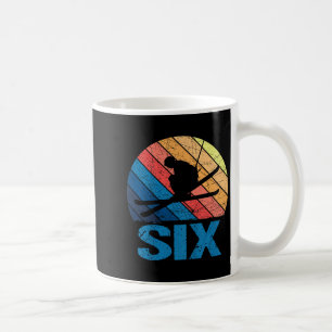 6th Birthday Retro Ski Skiing 6 Year Old Boys Girl Coffee Mug
