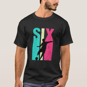 6th Birthday Retro Soccer 6 Years Old Birthday T-Shirt