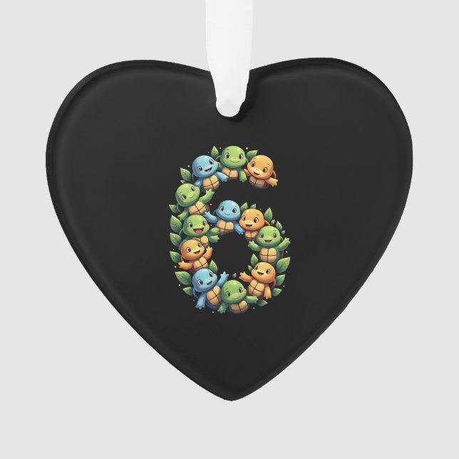 6th Birthday Sea Turtle Tortoise Theme Party 6 Yea (devant)