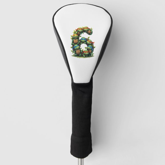 6th Birthday Sea Turtle Tortoise Theme Party 6 Yea Golf Head Cover (Front)