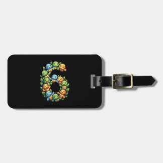 6th Birthday Sea Turtle Tortoise Theme Party 6 Yea Luggage Tag