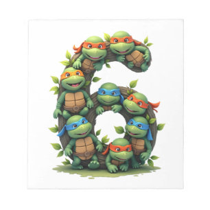 6th Birthday Sea Turtle Tortoise Theme Party 6 Yea Notepad