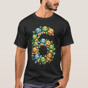 6th Birthday Sea Turtle Tortoise Theme Party 6 Yea T-Shirt