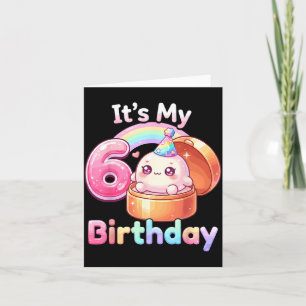 6th Birthday Shirt Girl Cute Dumpling Birthday Card