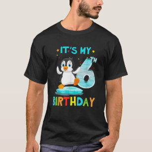 6th Birthday Shirt Penguin Birthday Shirt 6 Year O