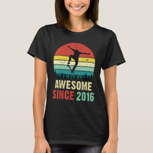 6th Birthday Skateboard 6 Years Old Awesome Since T-Shirt
