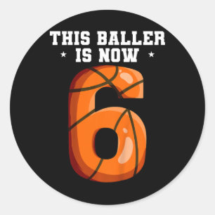 6th Birthday Sketll 1 Classic Round Sticker