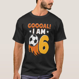 6th Birthday Soccer Themed Birthday Party 6 Years T-Shirt