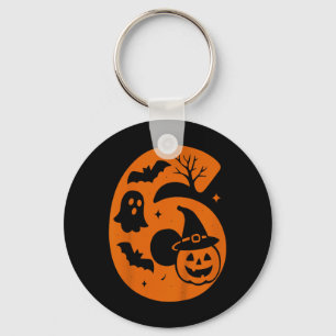 6th Birthday Spooky Halloween 6 Year Old Keychain