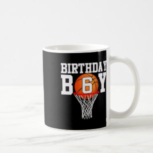 6th Birthday Sport 6 Years Old Bysketbyll 6 Boys K Coffee Mug