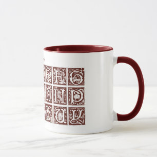 !6th Century Alphabet Mug