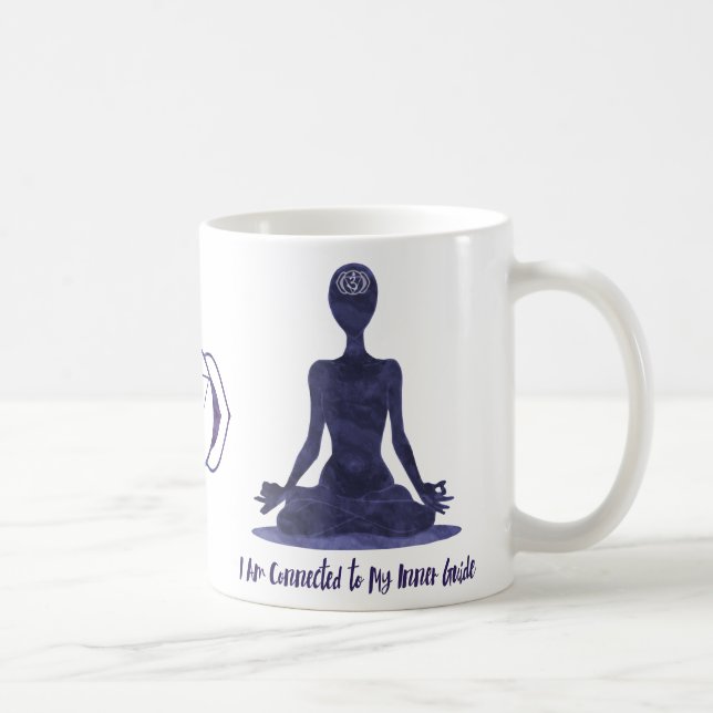 6th Chakra Third Eye Anja Inner Guide Affirmation Coffee Mug (Right)