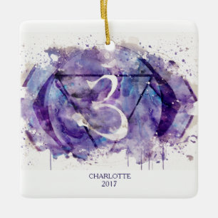 6th Chakra Third Eye Anja Inner Guide Personalized Ceramic Ornament