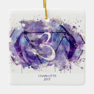 6th Chakra Third Eye Anja Inner Guide Personalized Ceramic Ornament