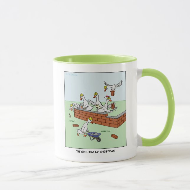 6th Day of Christmas (Six Geese a-Laying) Mug (Right)