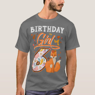 6th Fo Birthday Girl Cute Fo Lover Zoo Animal 6 Ye T-Shirt