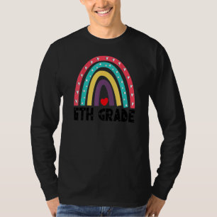 6th Grade Cute Rainbow Kids Teachers Field Day 202 T-Shirt