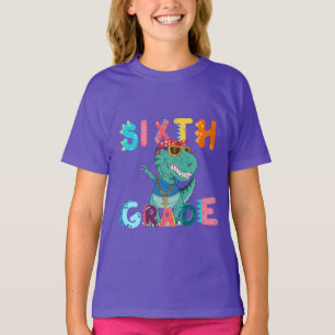 6th GRADE Dino Squad boys Girls teacher Back to sc T-Shirt