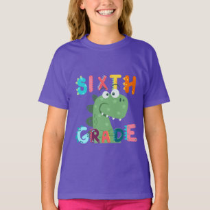 6th GRADE Dino Squad boys Girls teacher Back to sc T-Shirt