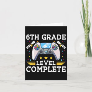 6th Grade Level Complete Gamer Kids Cl Of 2025 Boy Card
