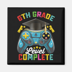6th Grade Level Complete Graduation Gaming Gamer Magnet