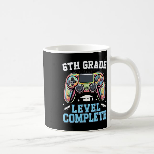 6th Grade Level Complete Last Day Of School Gamer  Coffee Mug (Right)