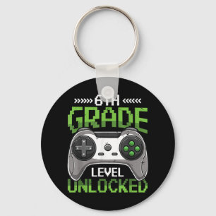 6th Grade Level Unlocked Back To School Video Game Keychain