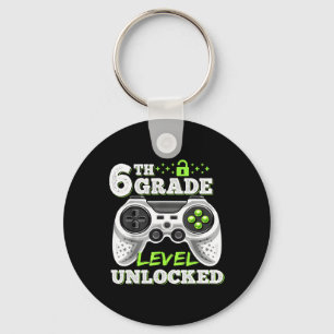 6th Grade Level Unlocked Video Game Back To School Keychain