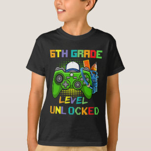 6th Grade Level Unlocked Video Game Back To School T-Shirt