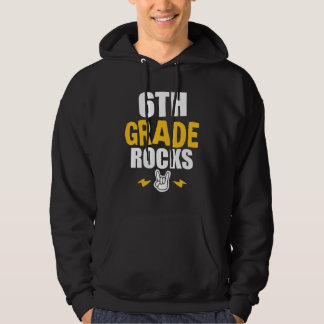 6th Grade Rocks Back To School Sixth Grade Teacher Hoodie