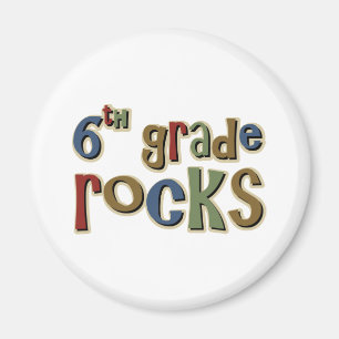 6th Grade Rocks Sixth Magnet