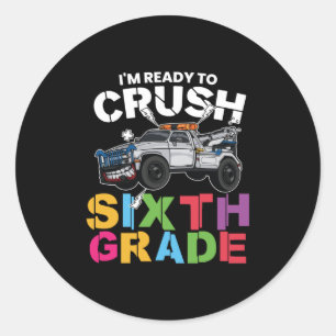 6th Grade Teacher Crush To Sixth Grade Classic Round Sticker