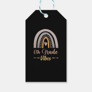 6th Grade Vibes Rainbow Sixth Grade Back to School Gift Tags