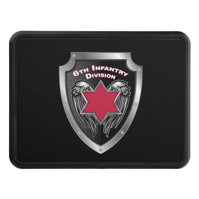 6th Infantry Division Red Star Shield Hitch Cover (Front)
