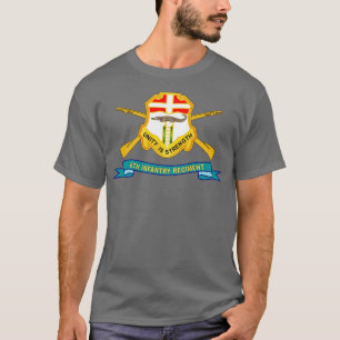 6th Infantry Regiment DUI w Br Ribbon X T-Shirt