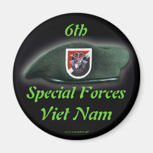 6th special forces Green Berets nam flash Magnet