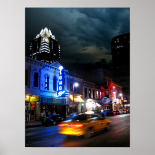6th Street Downtown Austin Texas Poster