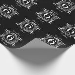 6th wedding anniversary distressed crest wrapping paper<br><div class="desc">A design to celebrate your sixth year of marriage. This first wedding anniversary design has a distressed white crest,  with the text iron,  6 year ,  anniversary.  If you would like any help customizing this design please contact me,  their is an ask this designer button,  just below this text.</div>
