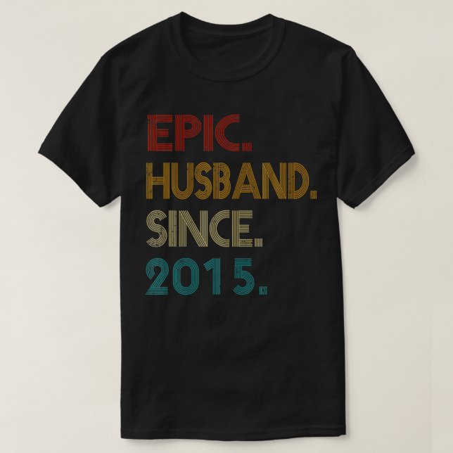 6th Wedding Anniversary Gift Him  Epic Husband Sin T-Shirt (Design Front)
