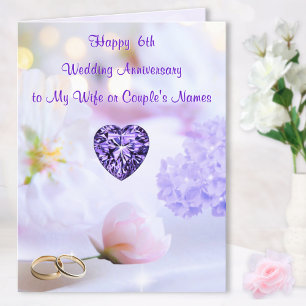 6th Year Anniversary Card. Anniversary Cards