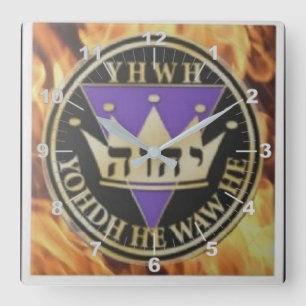6x6 Divine Blaze Ceramic Tile Square Wall Clock