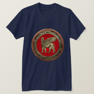 [700] Assyrian Winged Lion - Gold Lamassu T-Shirt