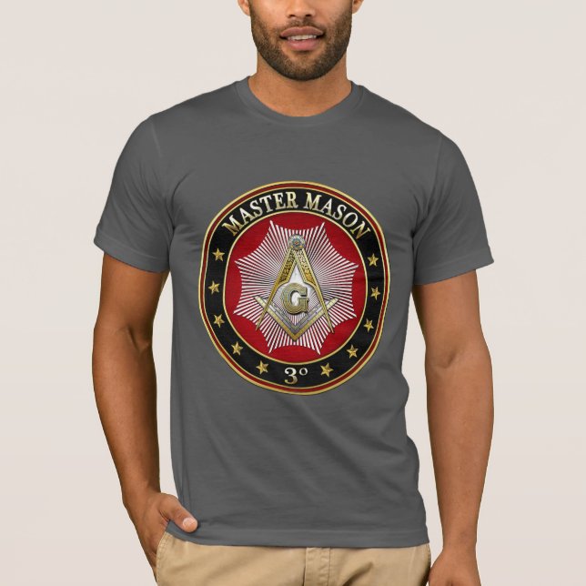 [700] Master Mason - 3rd Degree Square & Compasses T-Shirt (Front)