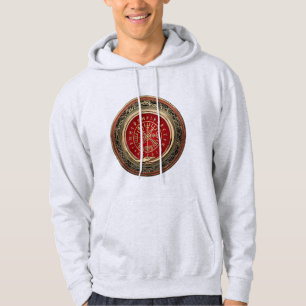 [700] Vegvisir - Viking Gold Magic Runic Compass Hoodie