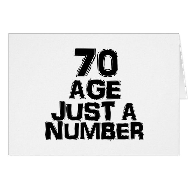 70 Age Just A Number Birthday Designs (Front Horizontal)