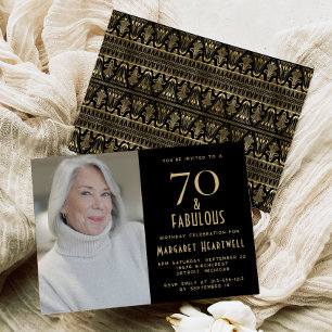 70 and Fabulous 70th Birthday Party Invitation
